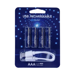 CLDP7号USB500mWh充电电池4支卡装